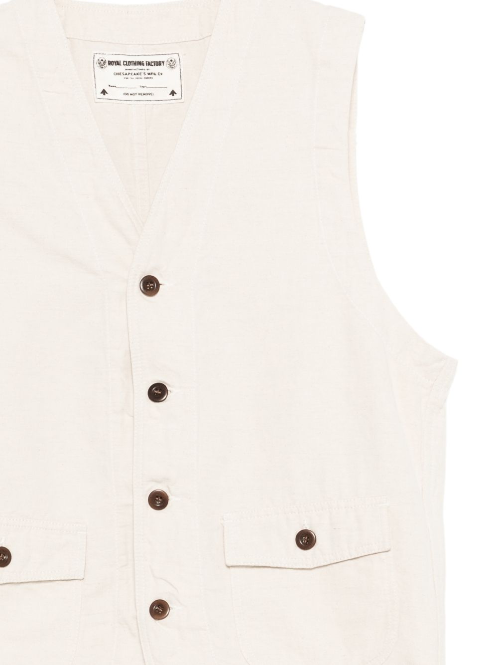 CHESAPEAKES Gilet beige con tasche