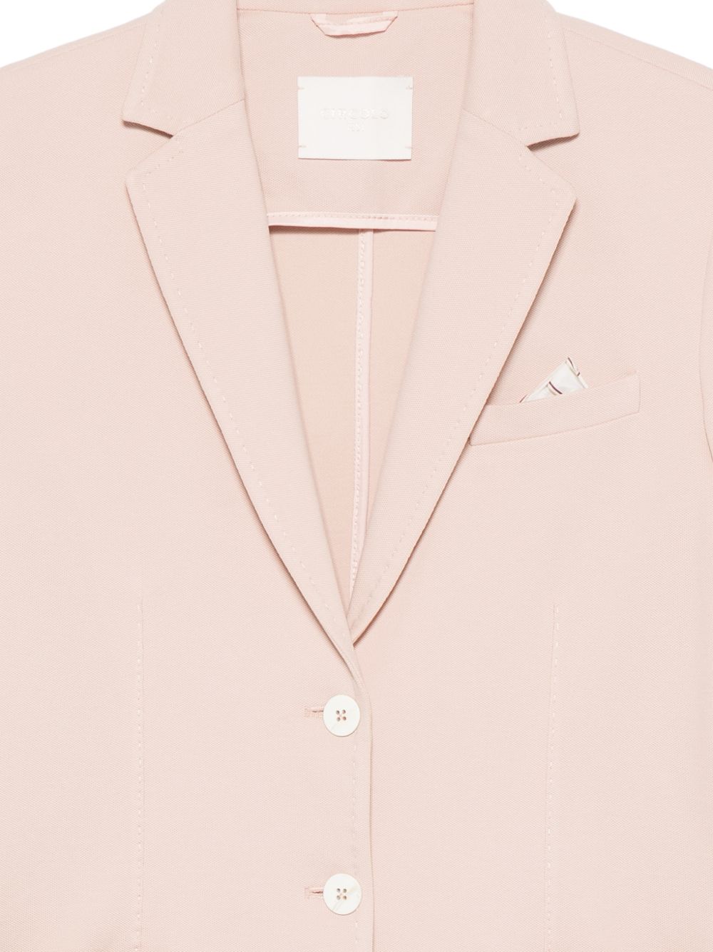 CIRCOLO 1901 Blazer monopetto in cotone elasticizzato rosa chiaro