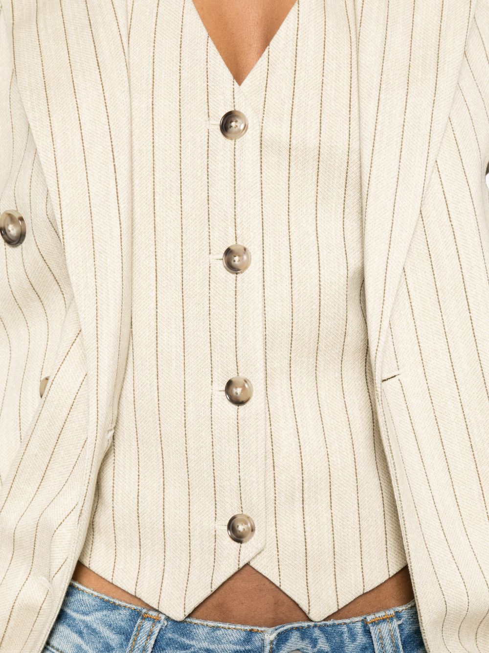 CIRCOLO 1901 Gilet beige gessato chiaro
