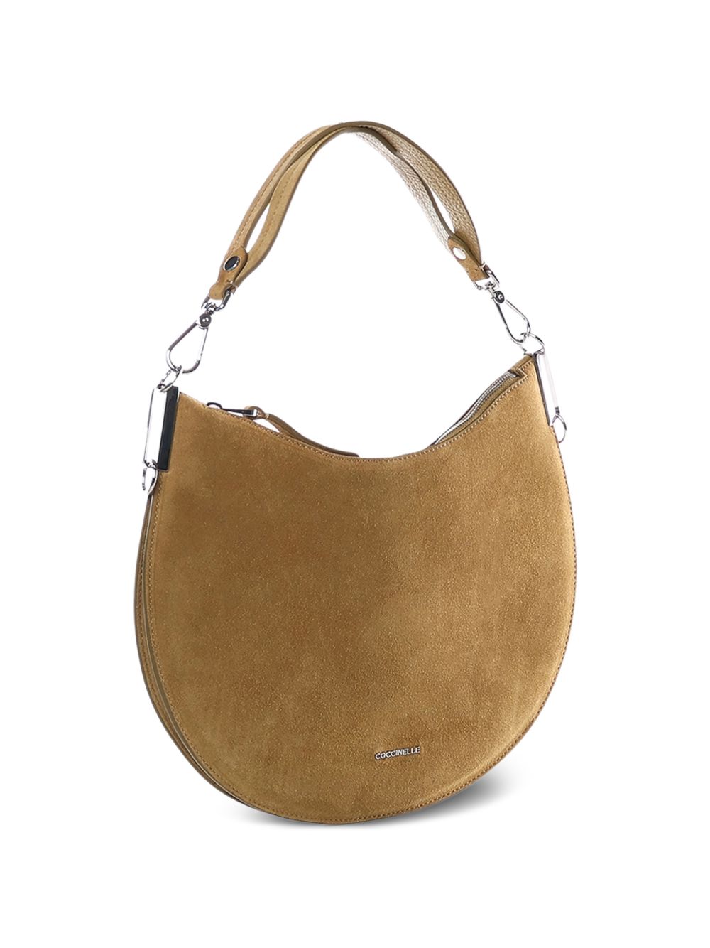 COCCINELLE Borsa a spalla verde in suede