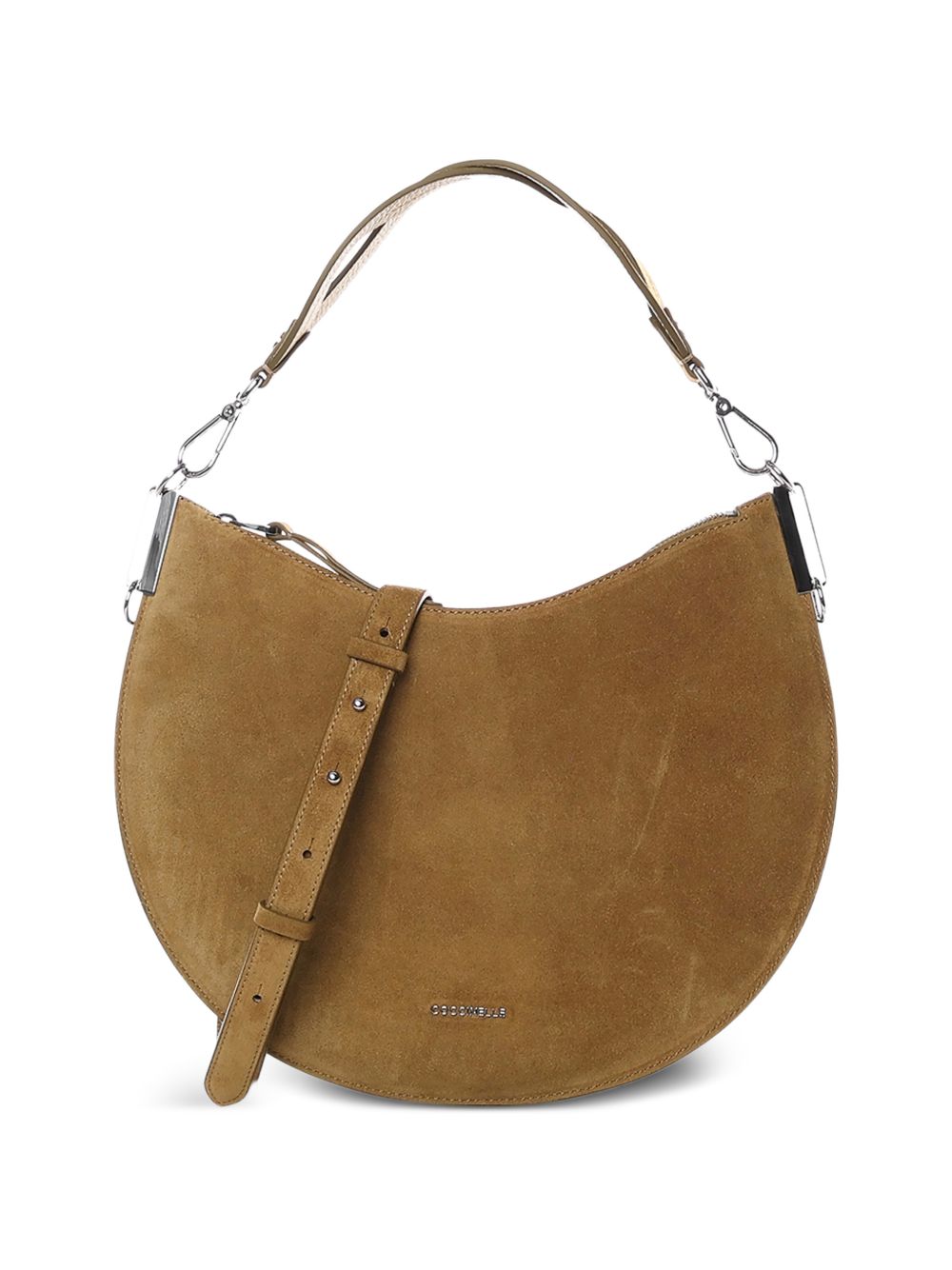COCCINELLE Borsa a spalla verde in suede