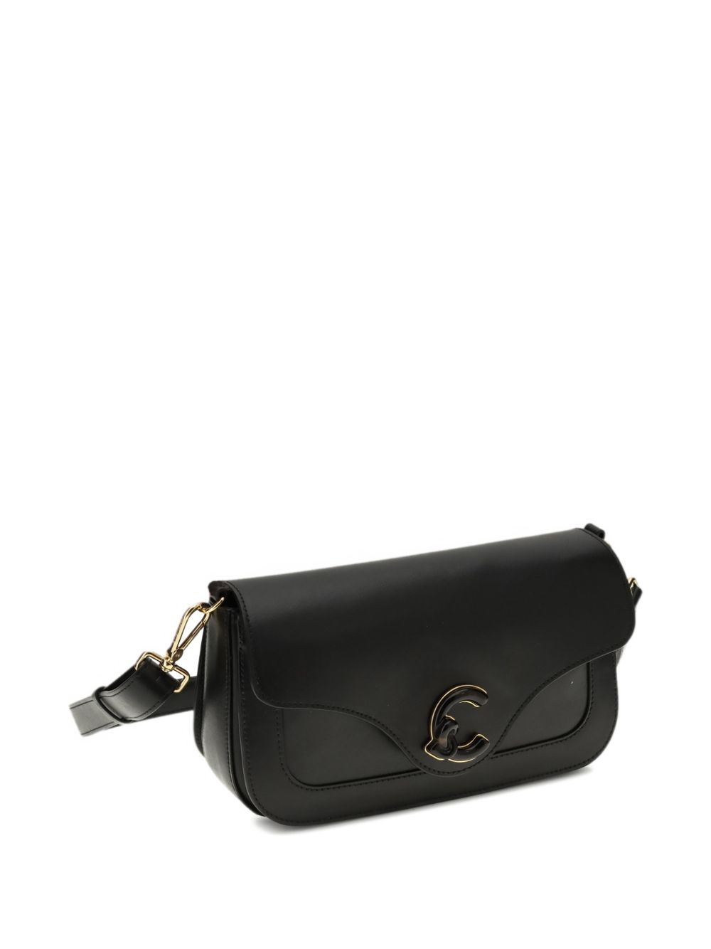 COCCINELLE Borsa a tracolla nera con logo