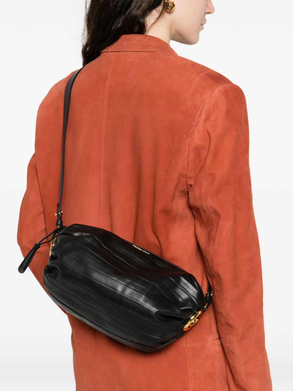 COCCINELLE Borsa a tracolla in pelle nera