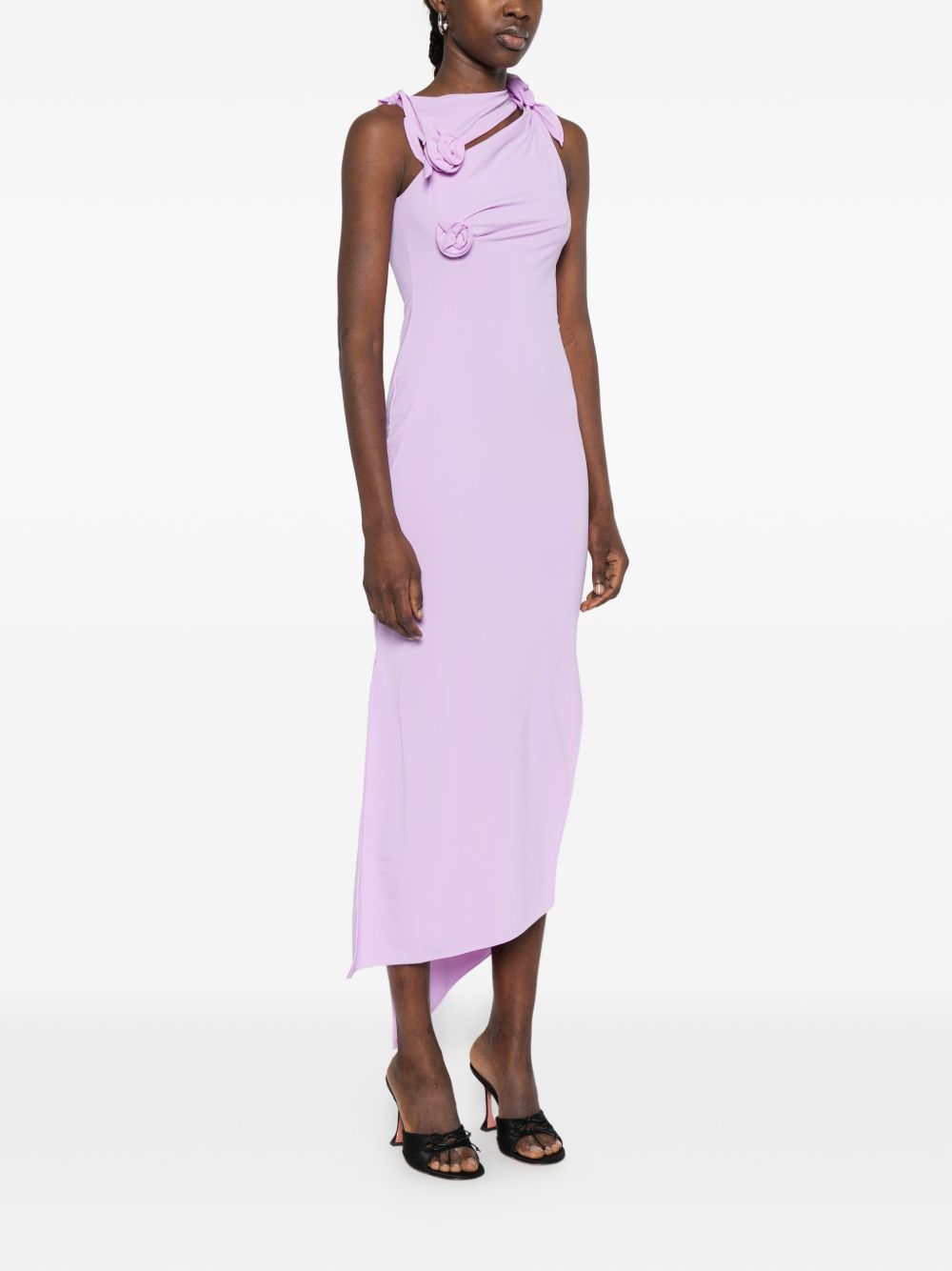 COPERNI Abito rosa con spacco laterale