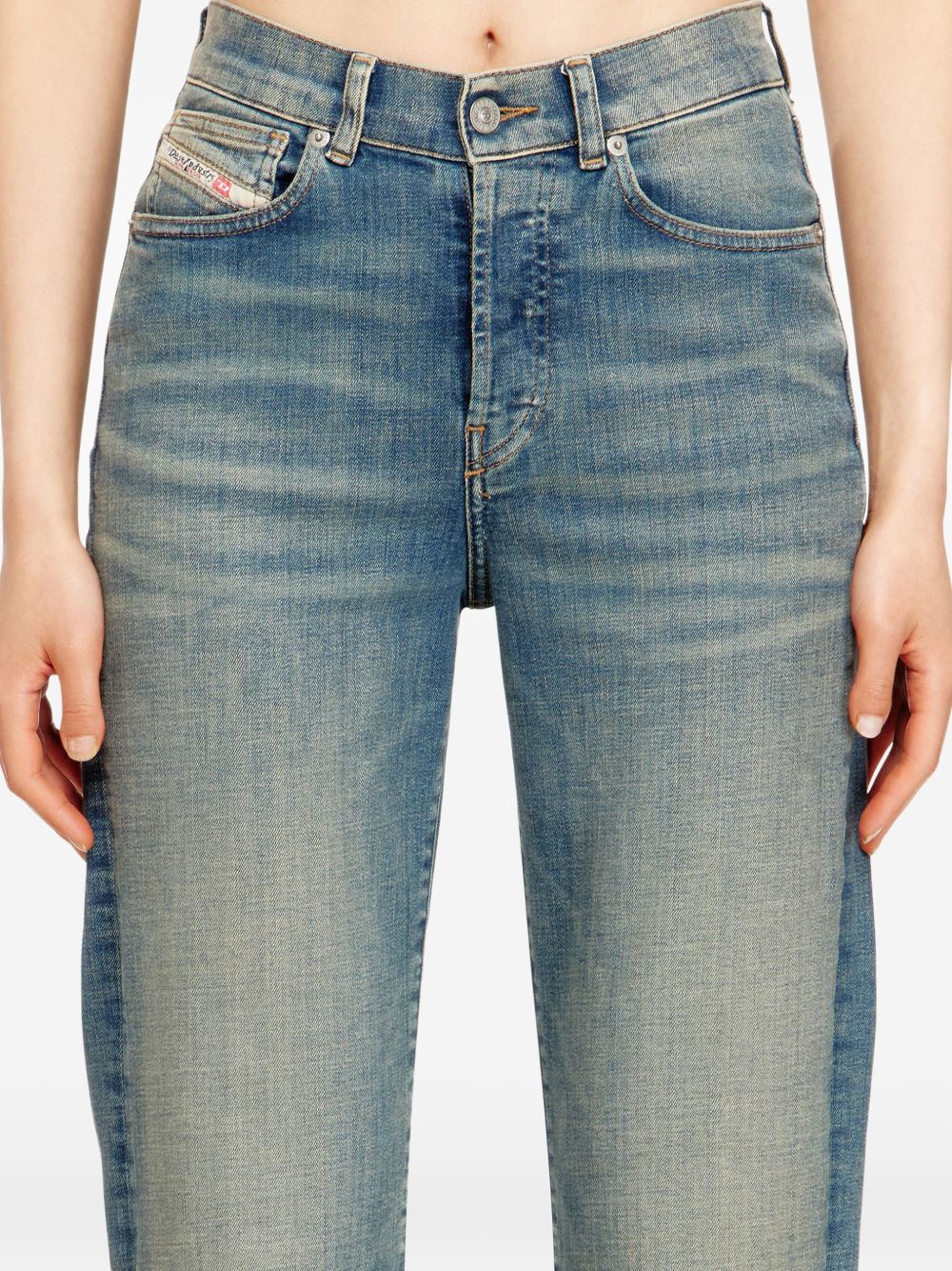 DIESEL Jeans in cotone dall'effetto invecchiato