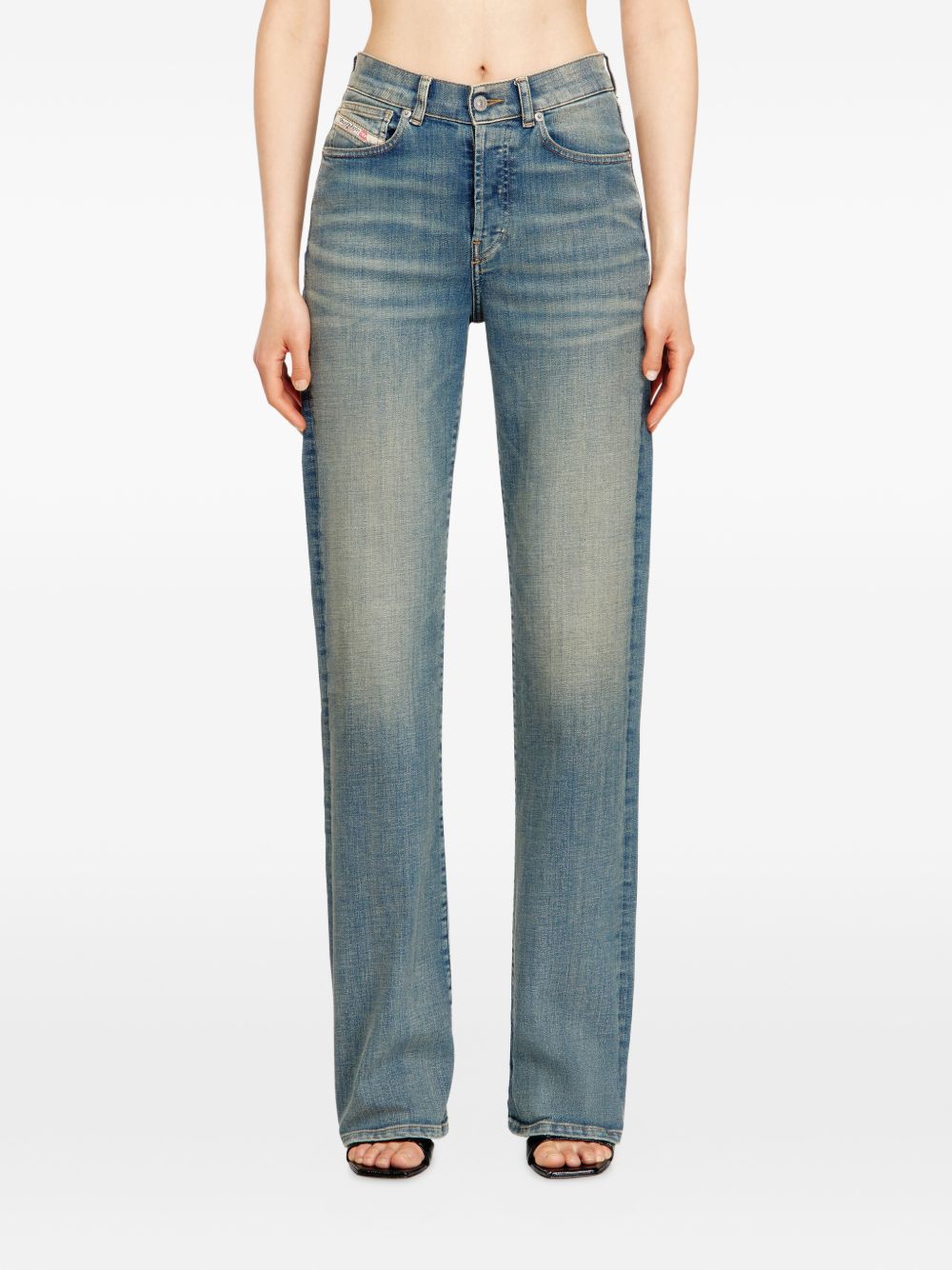 DIESEL Jeans in cotone dall'effetto invecchiato