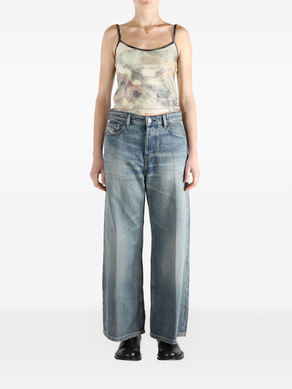 DIESEL Top con stampa all-over