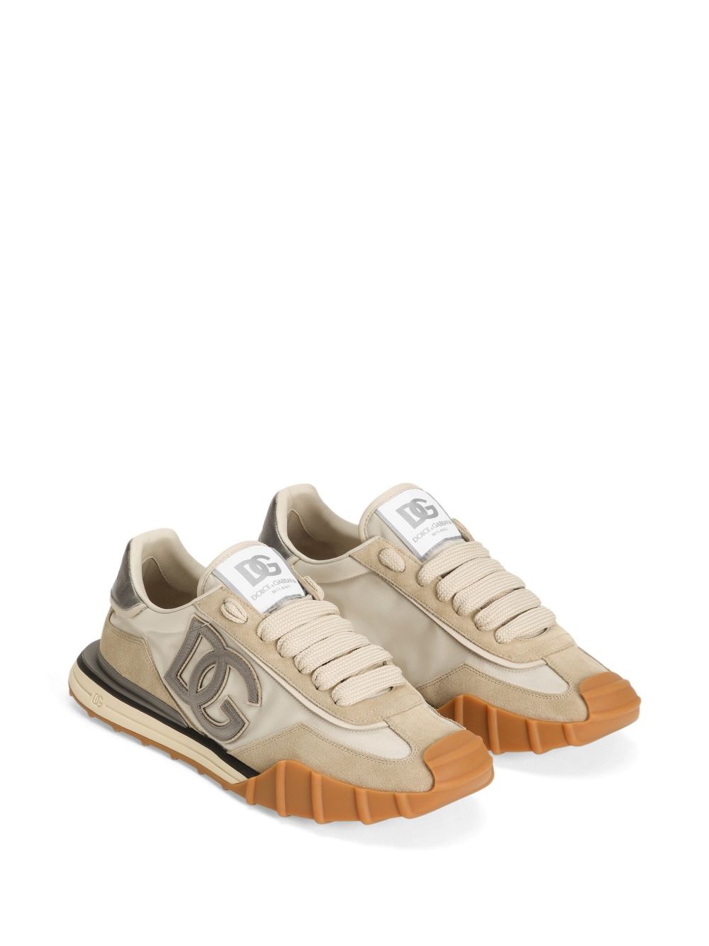 DOLCE e GABBANA Sneakers Athletic in tessuto e pelle scamosciata