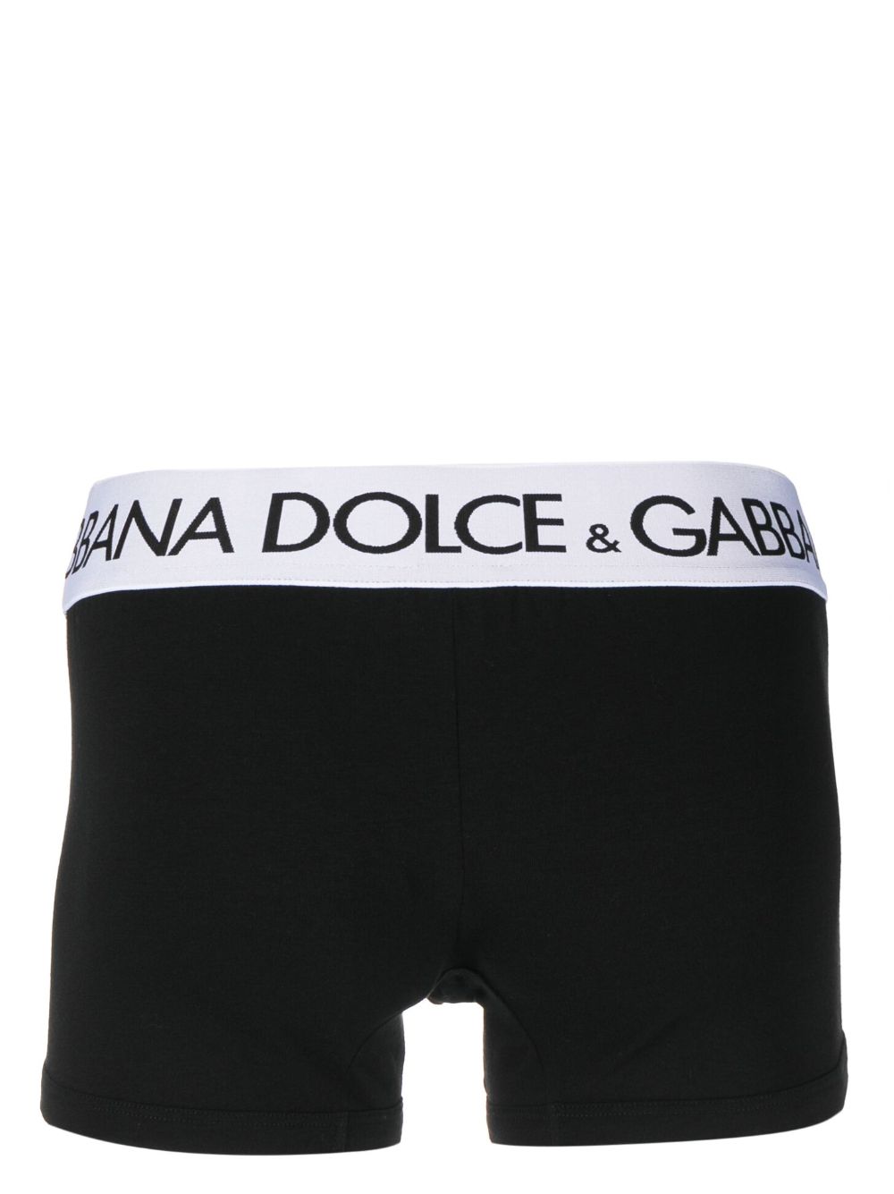 DOLCE e GABBANA Boxer in cotone elasticizzato nero