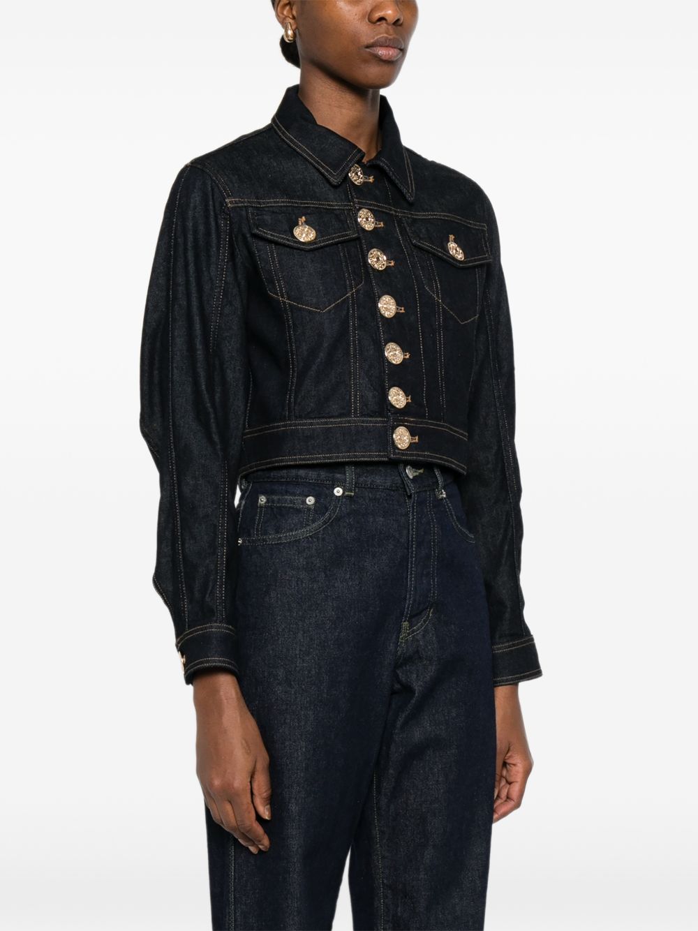 DONDUP Giacca in denim con bottoni con tasche