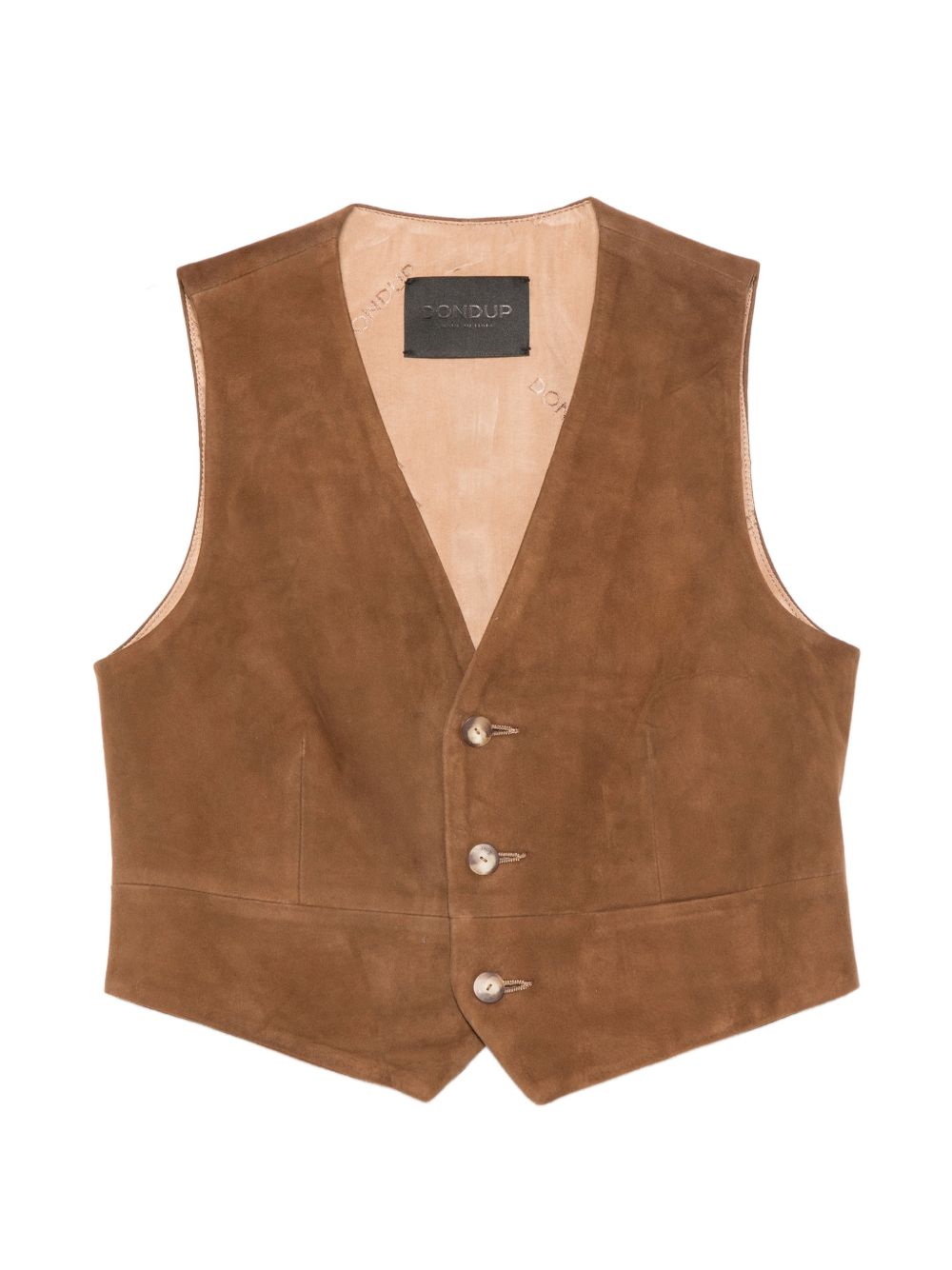 DONDUP Gilet in pelle scamosciata