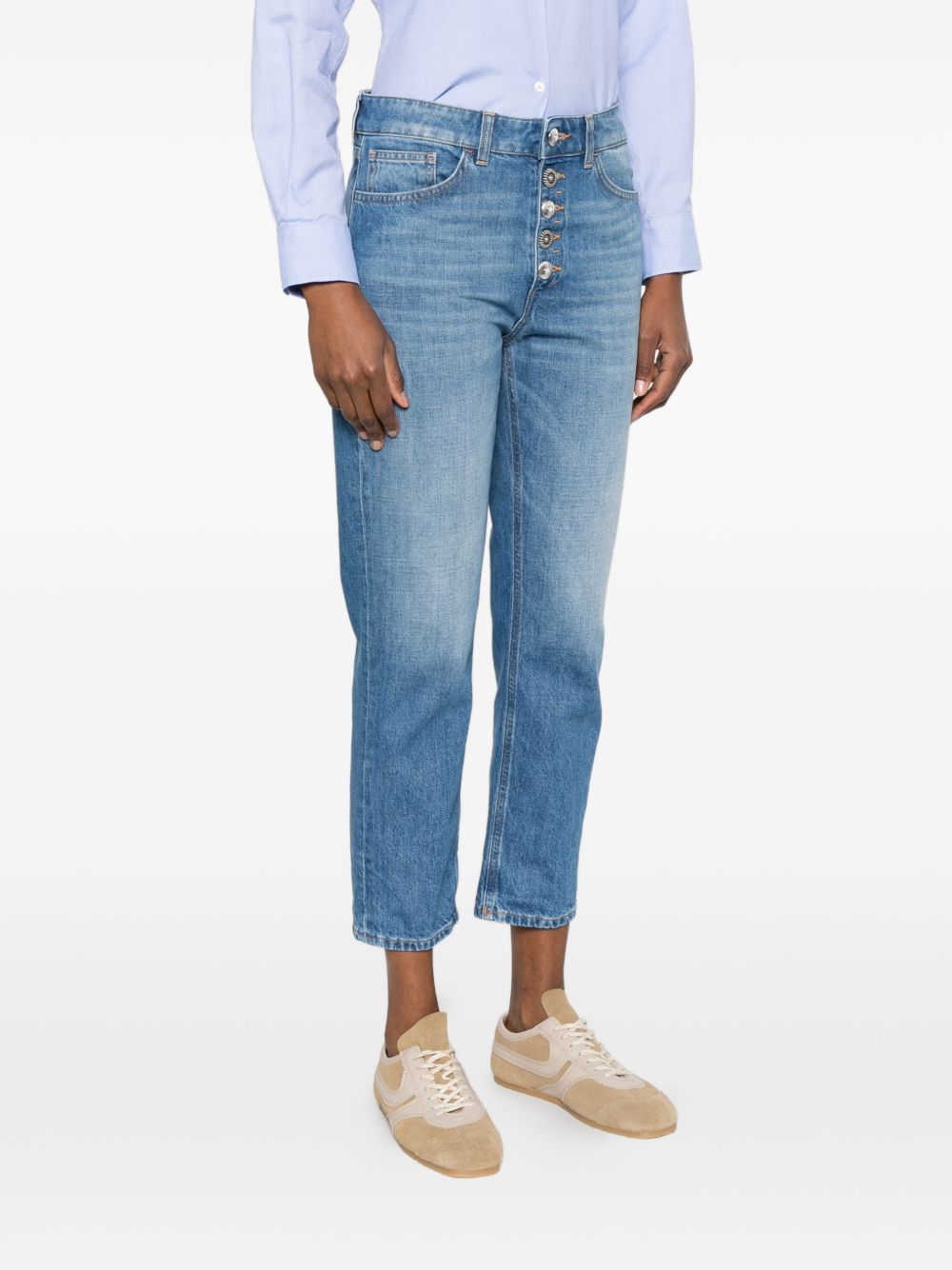 DONDUP Jeans lunghi Koons con bottoni