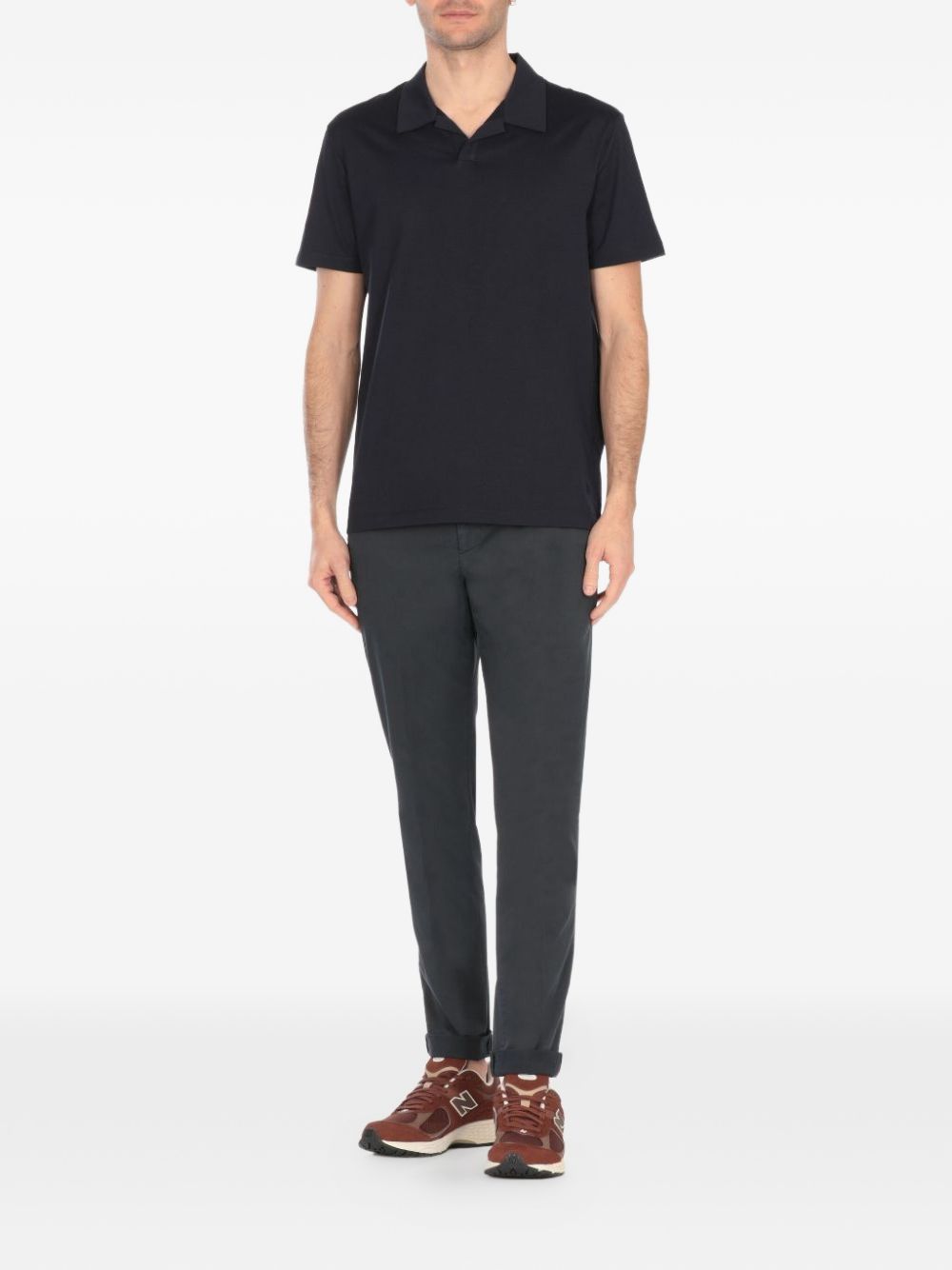 DONDUP Polo regular fit blu con logo D ricamato