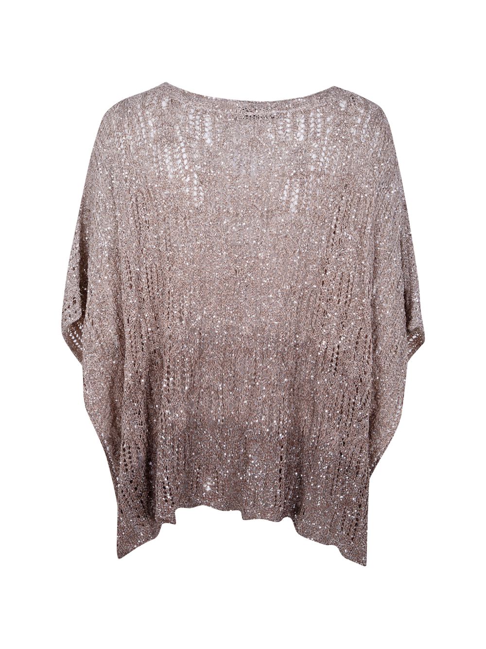 D EXTERIOR Mantella crochet con micro paillettes