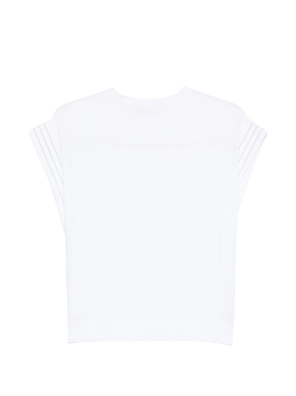 D EXTERIOR T-shirt in cotone elasticizzato bianco