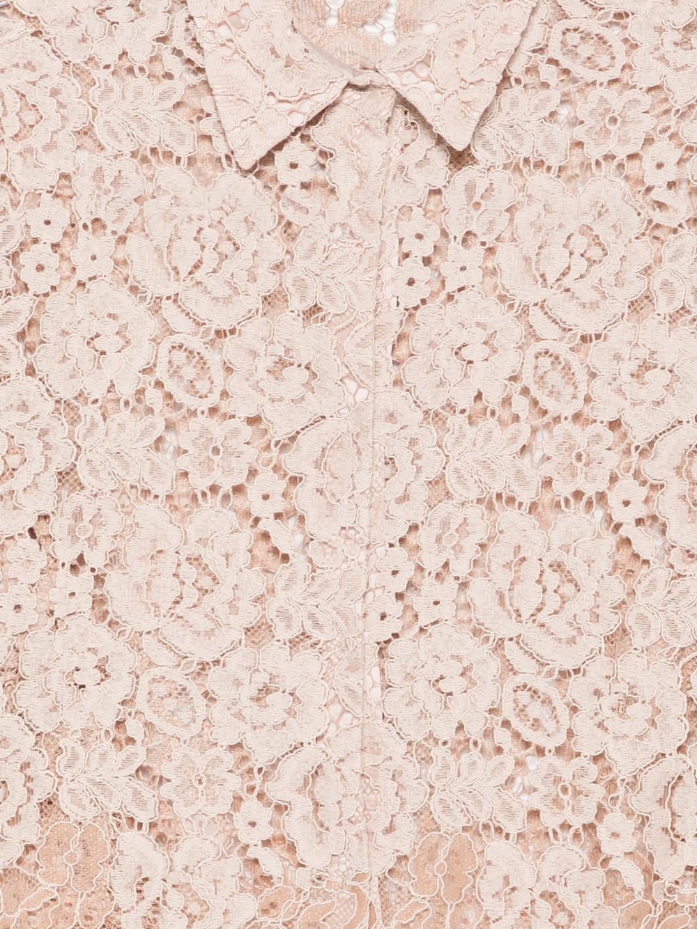 D EXTERIOR Camicia Conc con ricami in pizzo beige chiaro