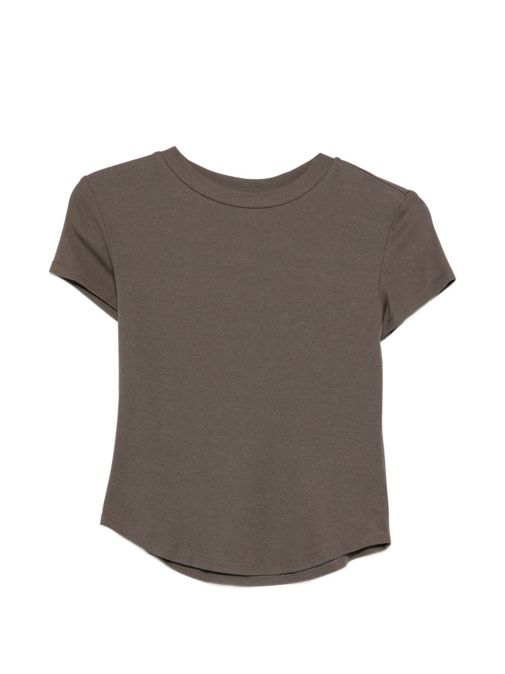 ELEH Top marrone con scollo rotondo