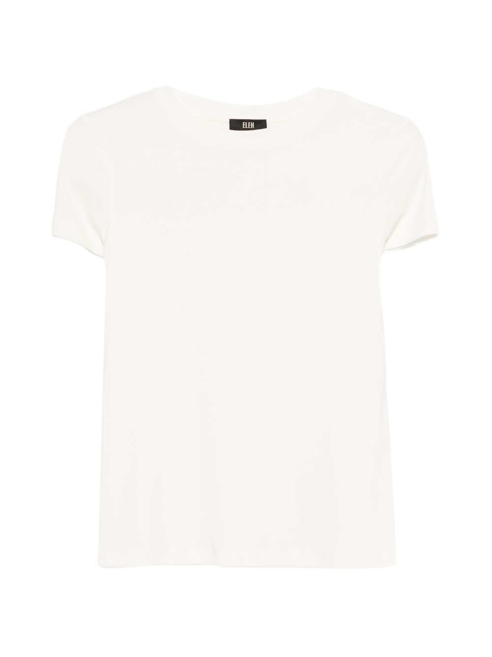 ELEH T-shirt bianca a maniche corte in modal