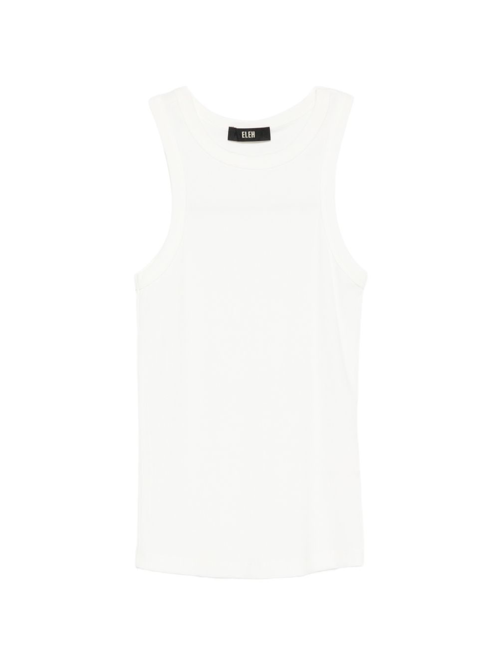 ELEH Top slim fit in cotone bianco