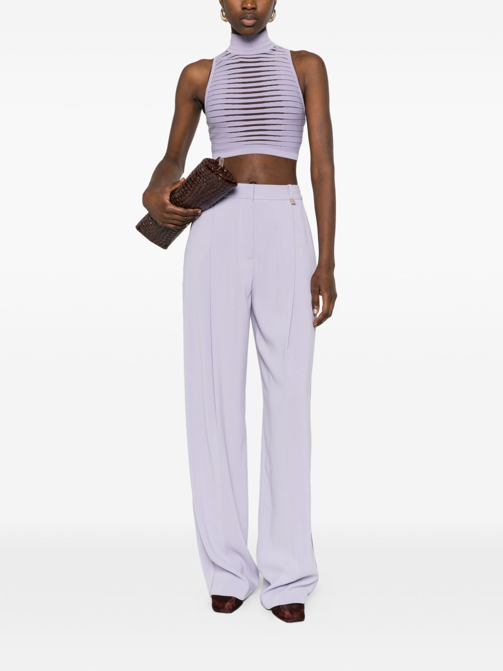 ELISABETTA FRANCHI Pantaloni eleganti color lilla
