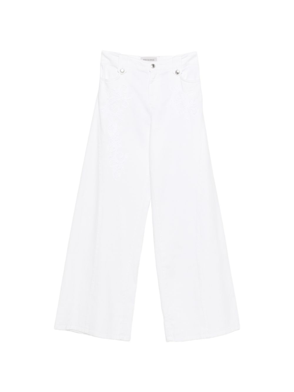 ERMANNO FIRENZE Pantalone bianco a gamba larga