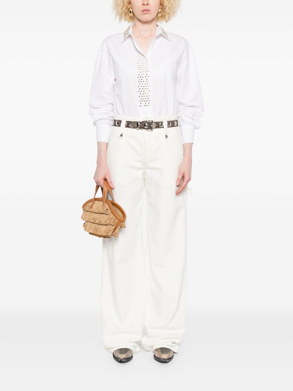 ERMANNO SCERVINO Jeans con decorazione occhielli