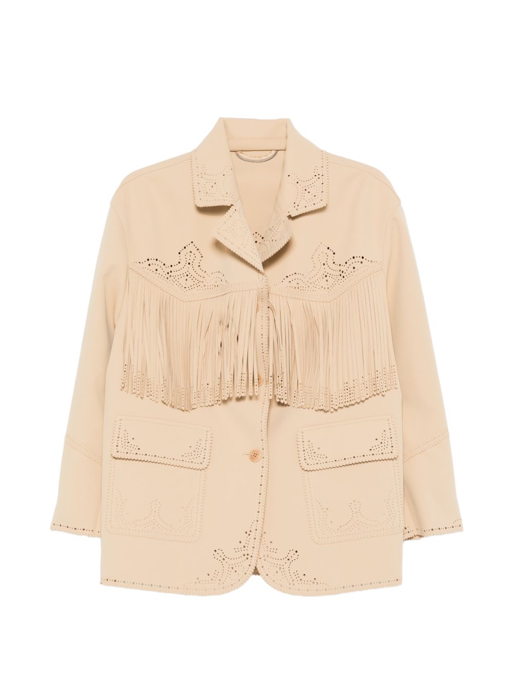 ERMANNO SCERVINO Blazer con frange beige