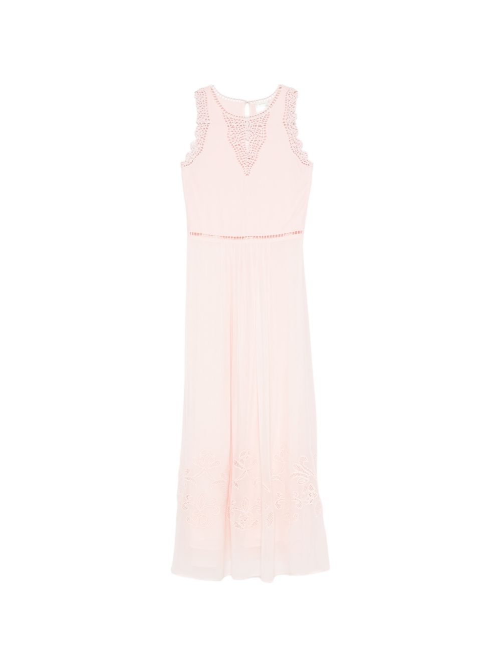 FORTE FORTE Abito My Dress con ricami in pizzo in cotone rosa