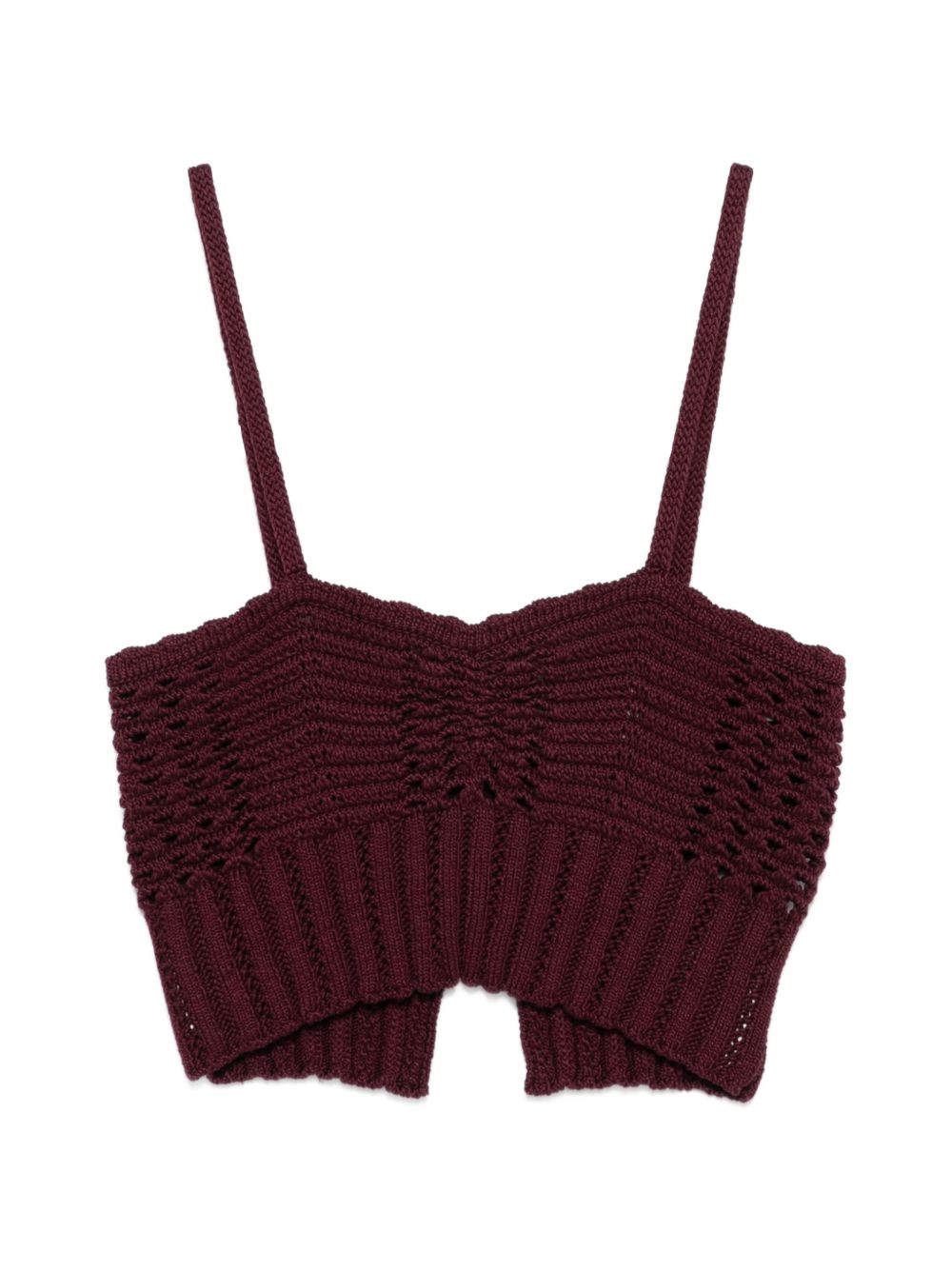 FORTE FORTE Top in crochet bordeaux