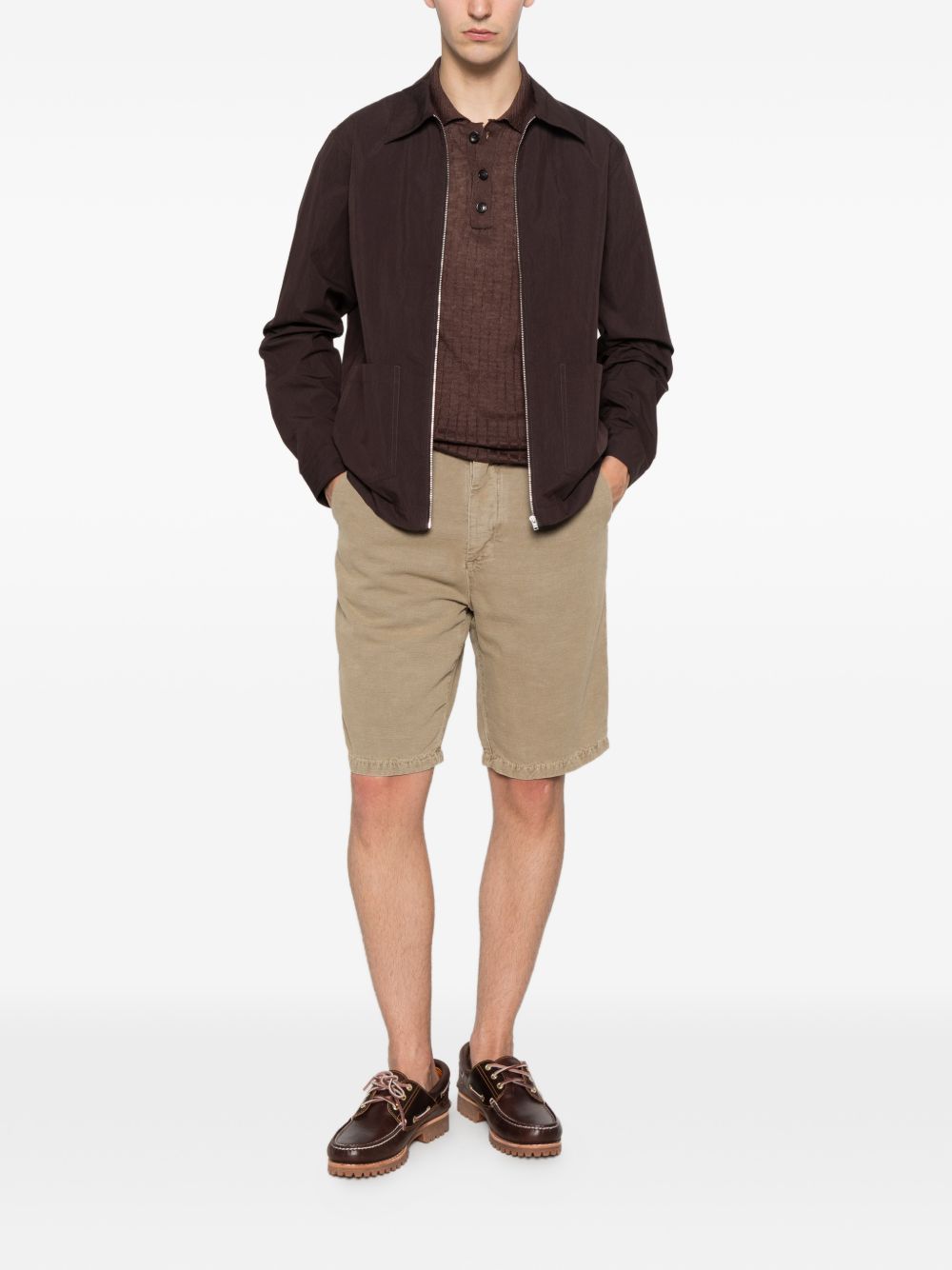 FUMAGALLI Polo Mono in maglia a coste marrone