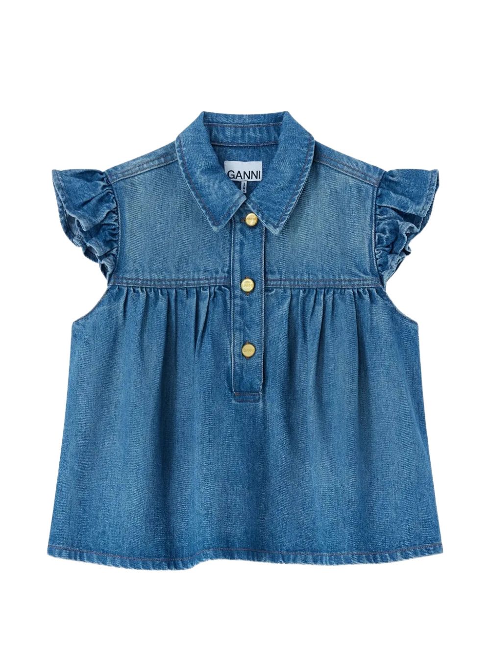 GANNI Top in jeans