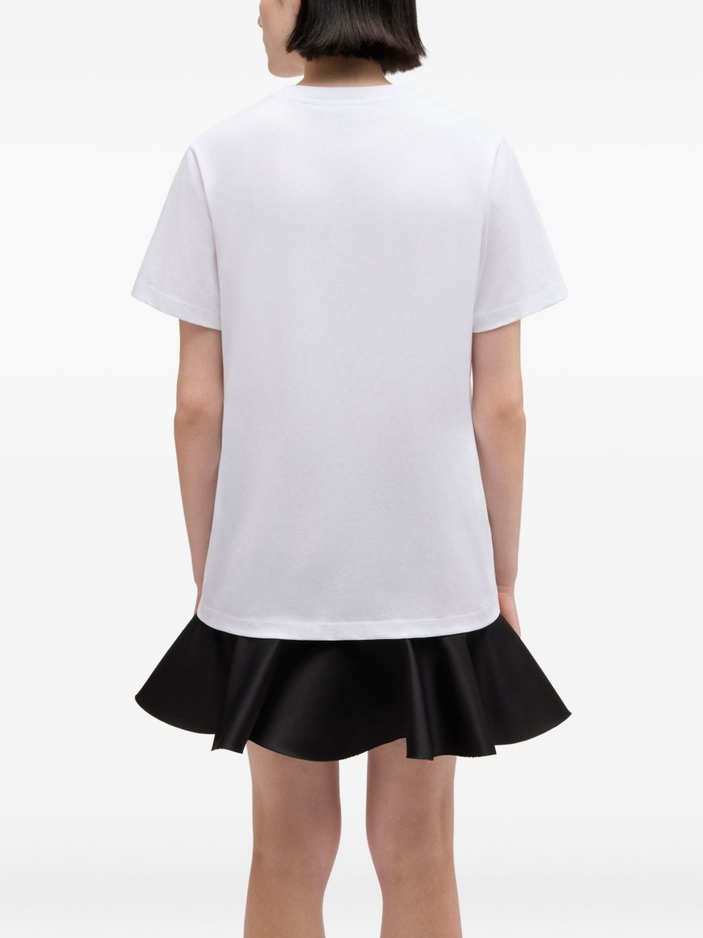 GANNI T-shirt bianca con stampa stivale