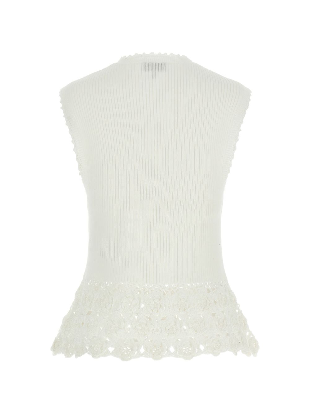 GANNI Top in maglia avorio