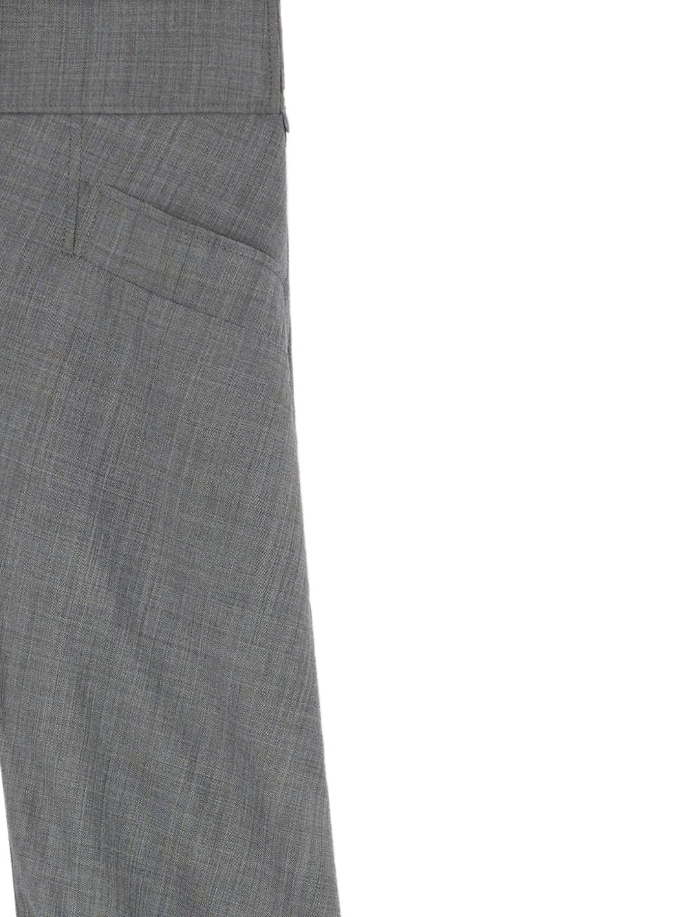 GANNI Pantaloni grigi drappeggiati