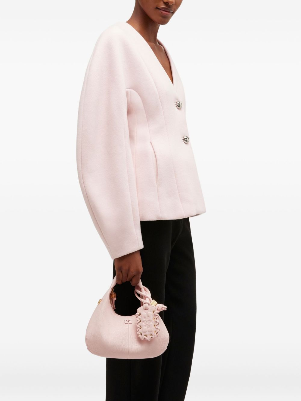 GANNI Borsa tote Hobo Mini rosa