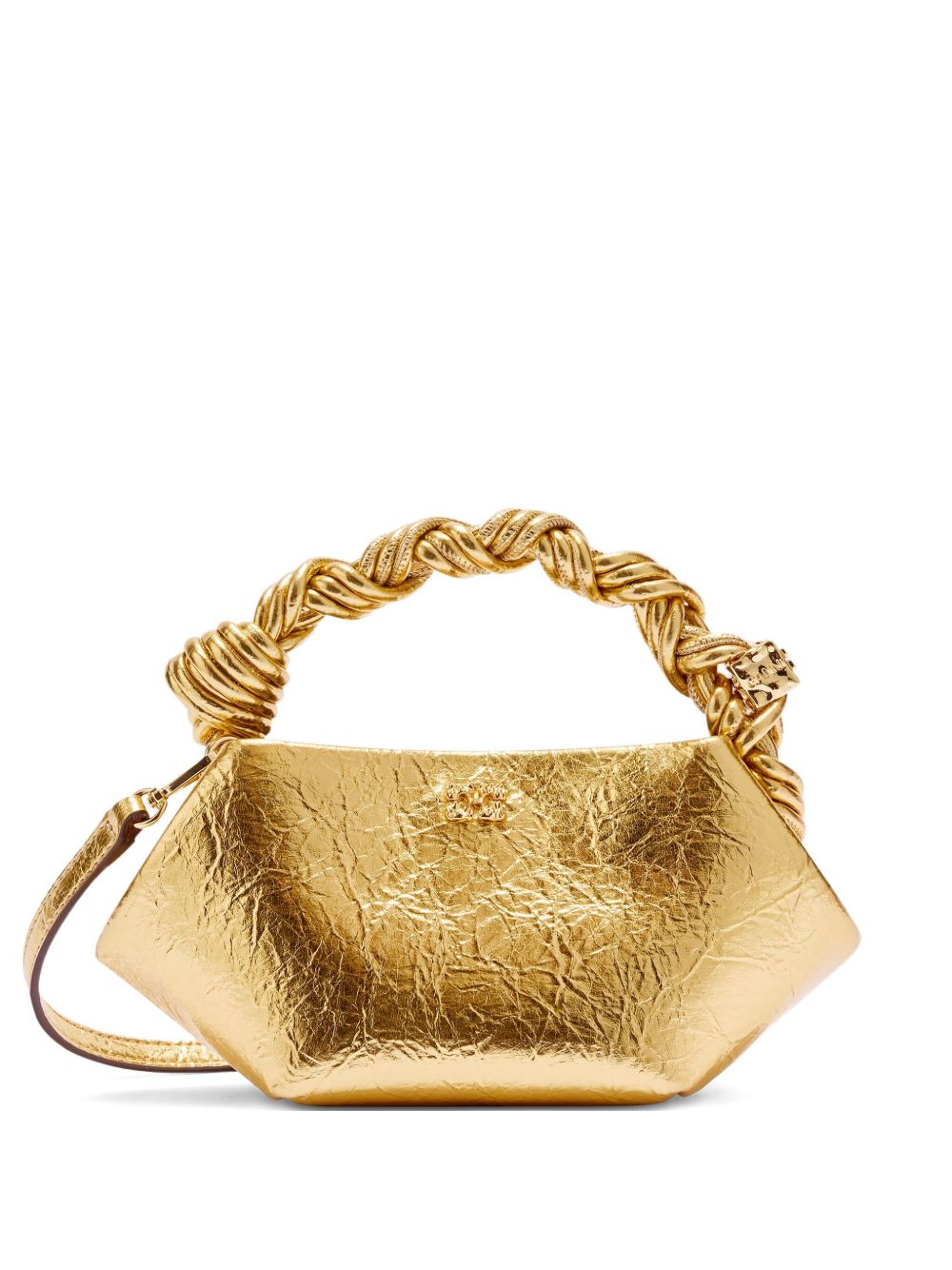 GANNI Borsa Metallic Mini Bou oro
