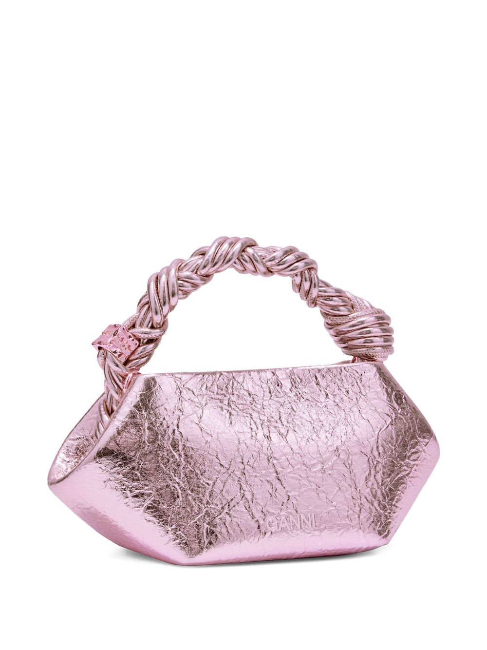 GANNI Borsa Metallic Mini Bou rosa