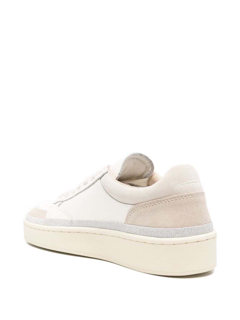 GHOUD Sneakers Pads in pelle bianca e grigia