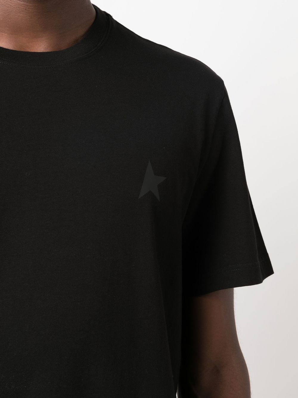GOLDEN GOOSE T-shirt in cotone nero con stella