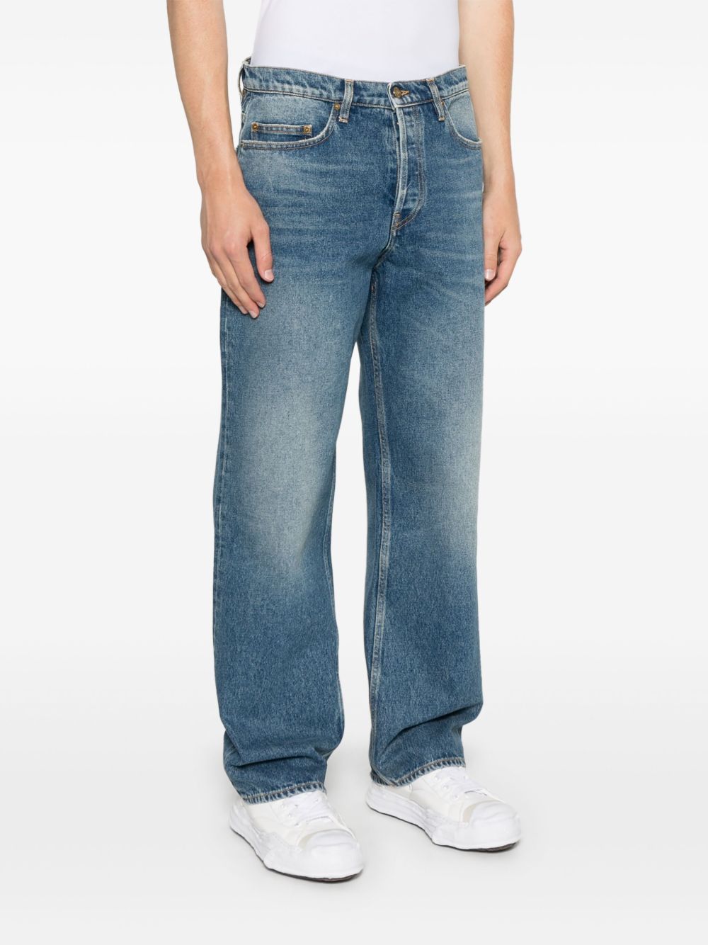 GOLDEN GOOSE Jeans blu con effetto slavato