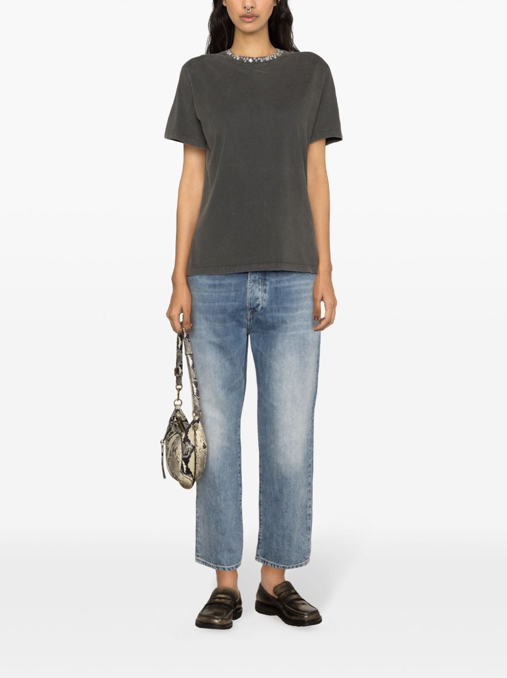GOLDEN GOOSE T-shirt grigio antracite