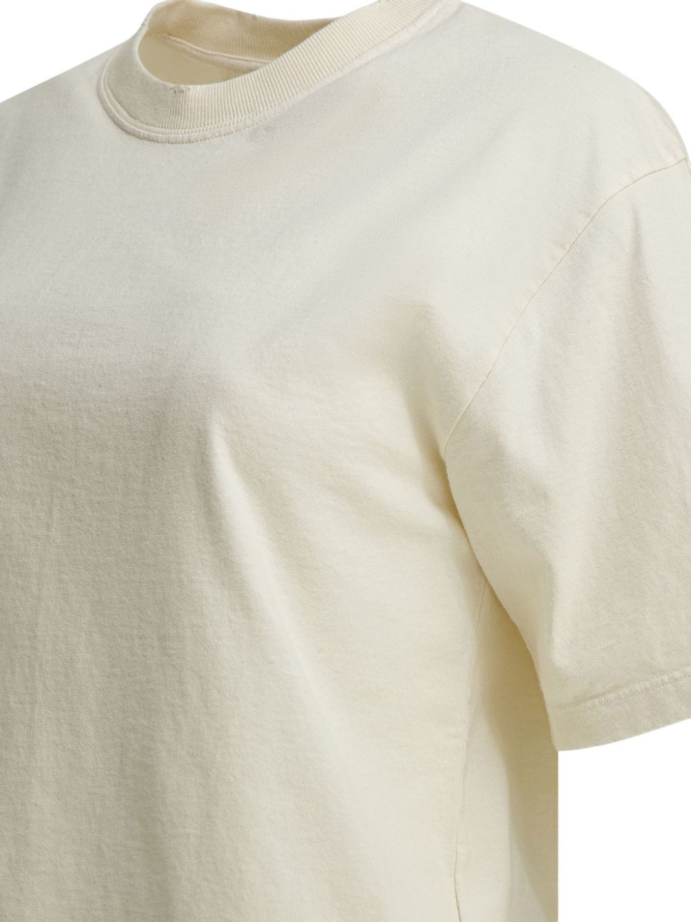 GOLDEN GOOSE T-shirt in cotone bianco con logo sul retro