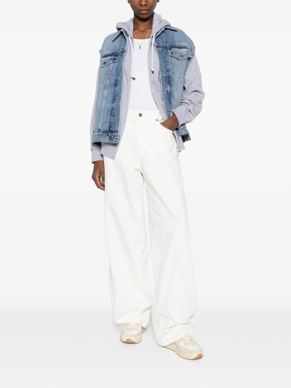 HAIKURE Jeans Bethany bianco a gamba larga