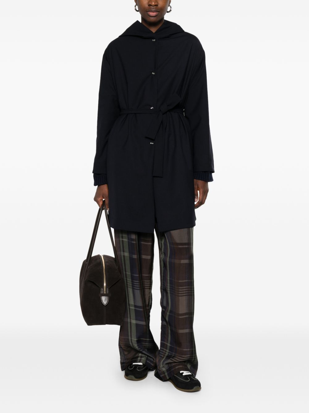 HERNO Soprabito con cappuccio blu navy