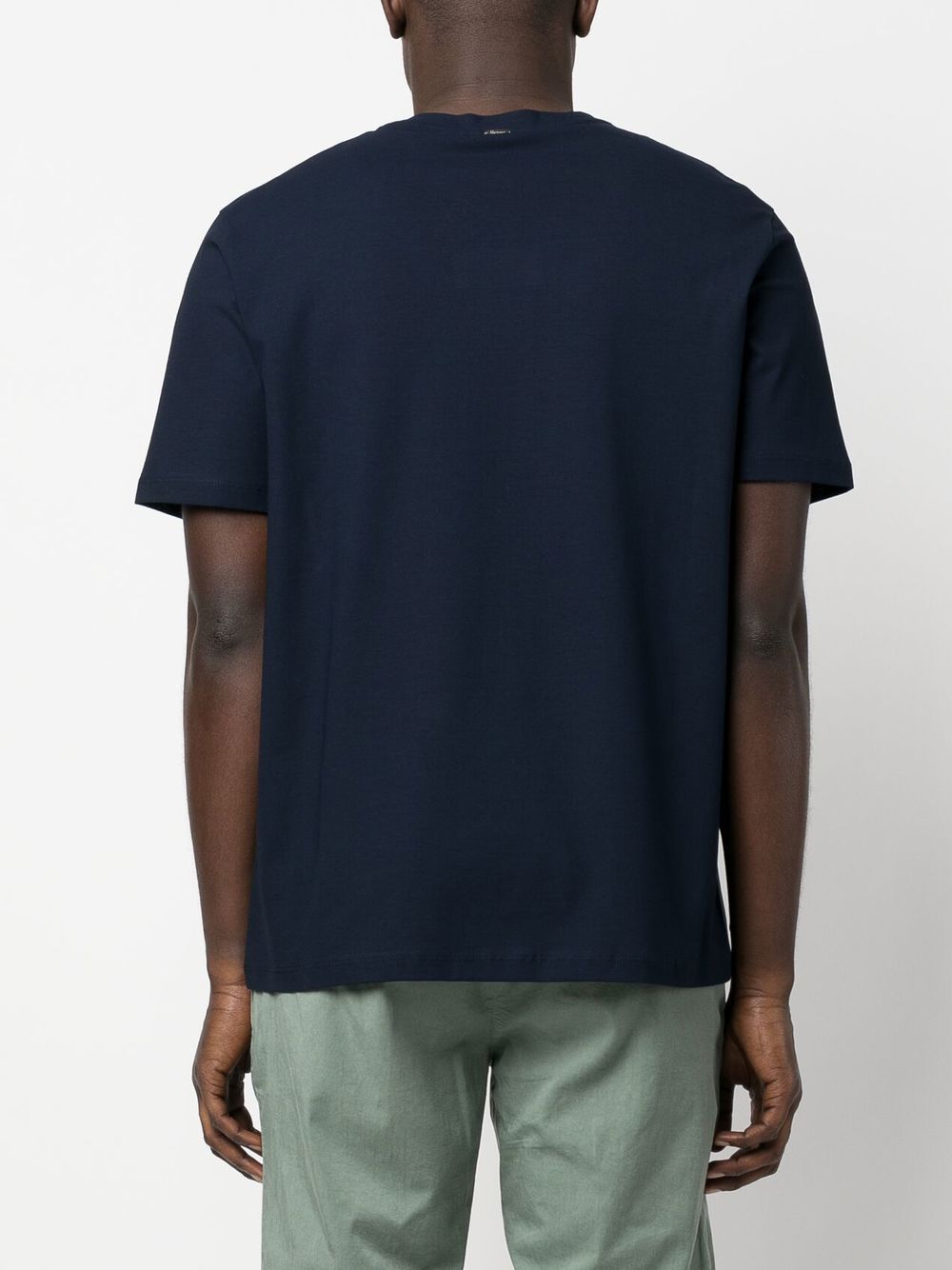 HERNO T-shirt in cotone blu navy
