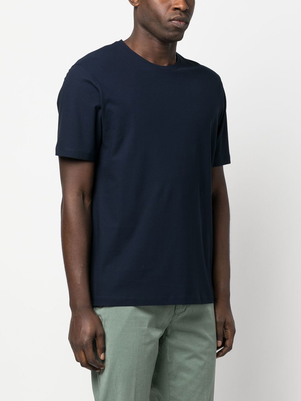 HERNO T-shirt in cotone blu navy
