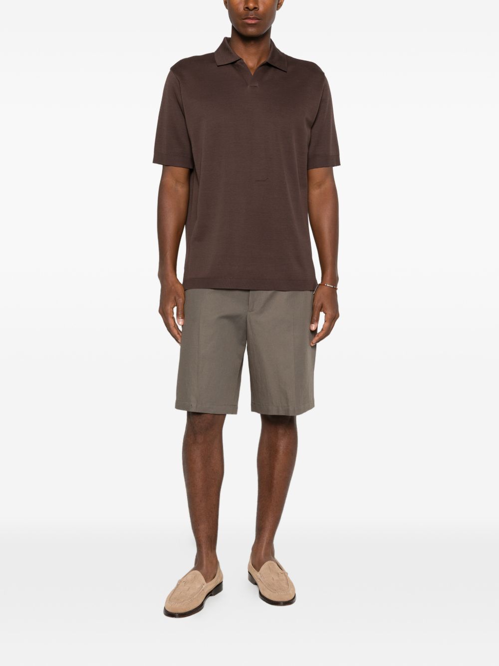 HERNO Polo in cotone marrone