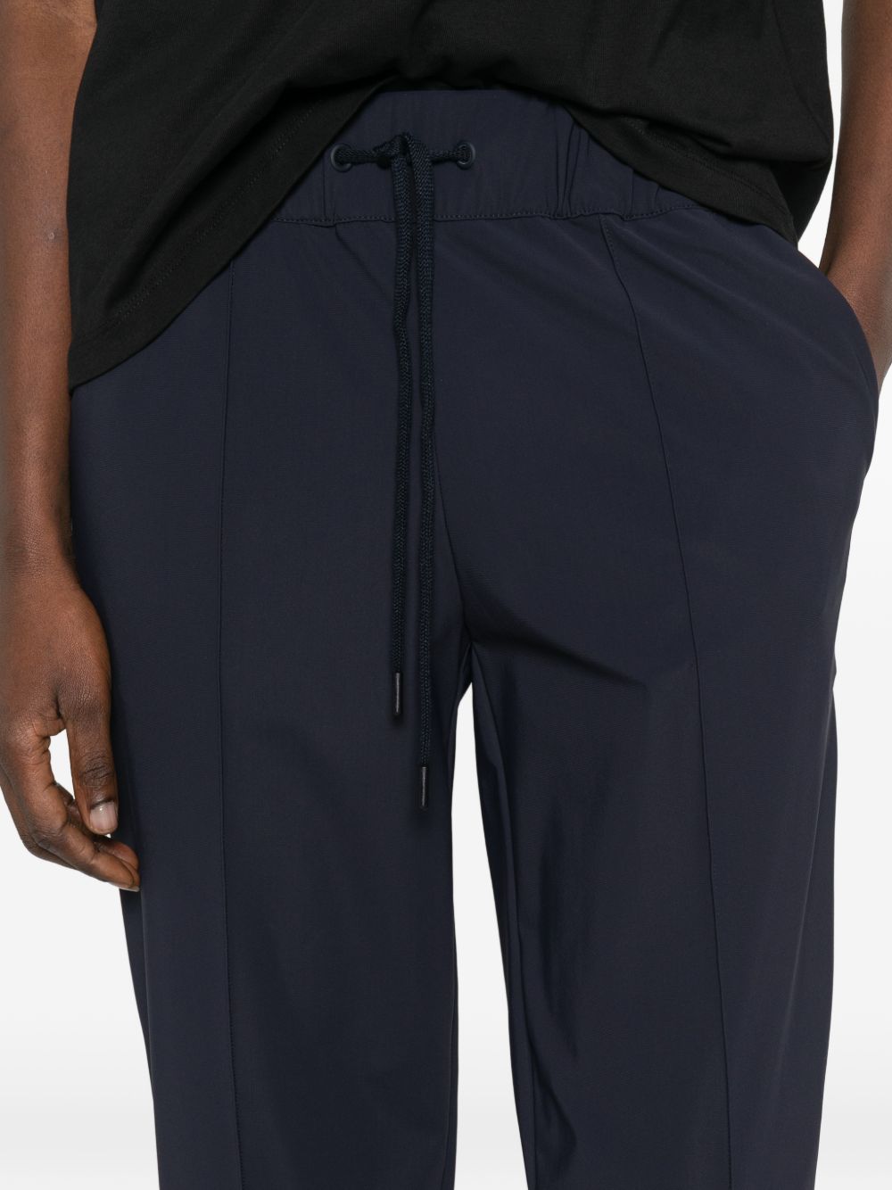 HERNO Pantaloni blu con elastico in vita