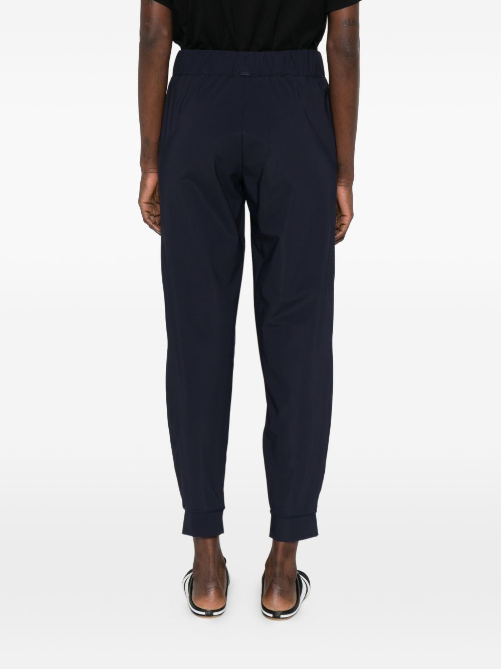 HERNO Pantaloni blu con elastico in vita