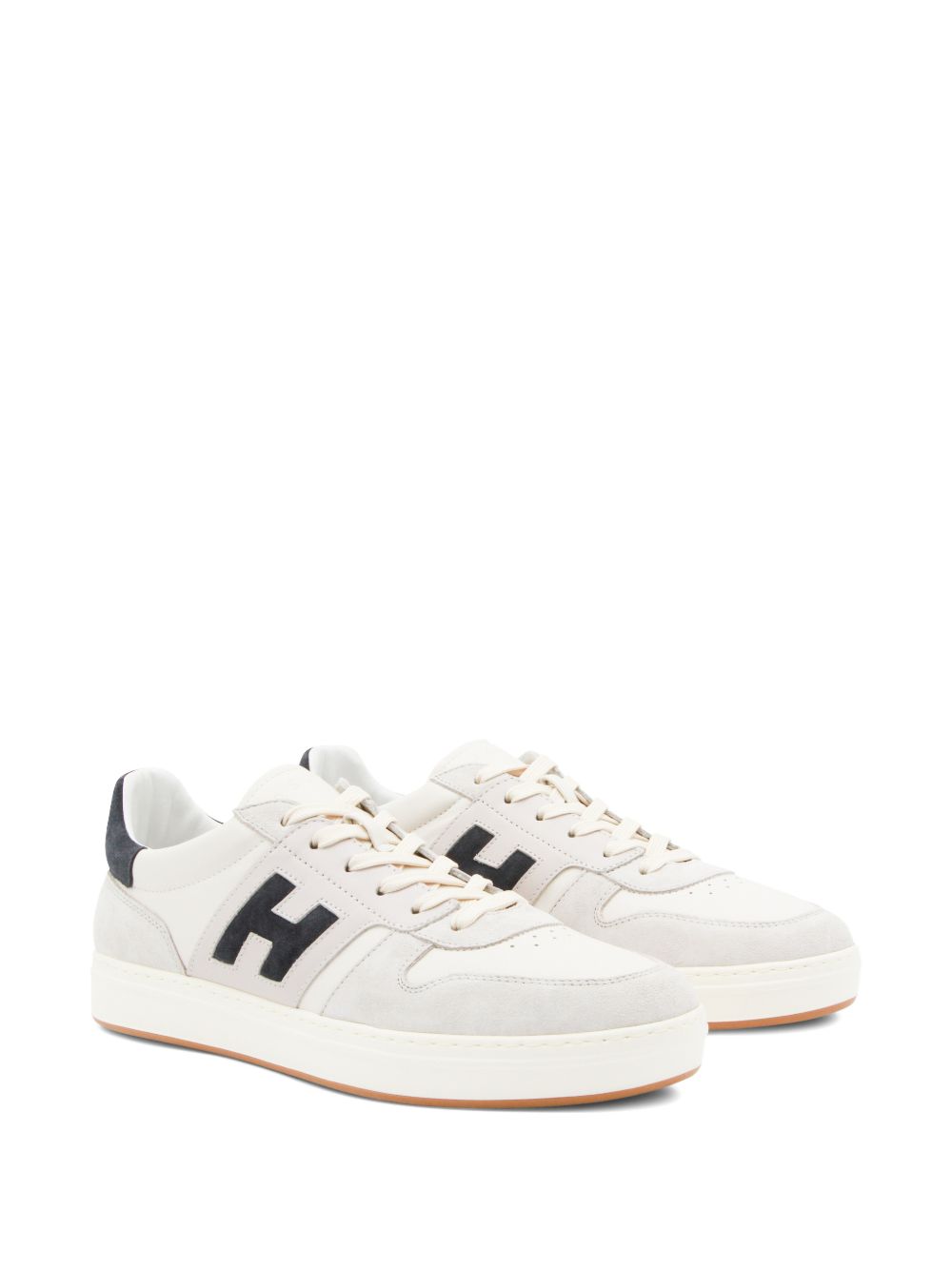 HOGAN Sneakers H-TV in pelle bianca/grigio/blu